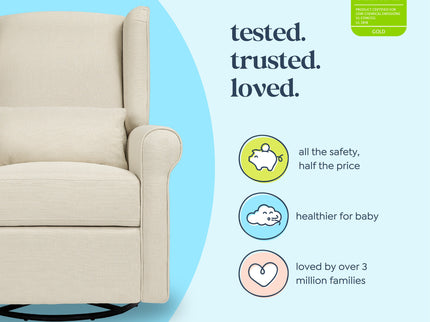 M21887NO,DaVinci,Hayden Recliner and Swivel Glider in Natural Oat