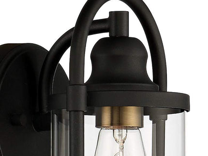 Avani 10 1/4" High Black and Brass Wall Sconce Set of 2