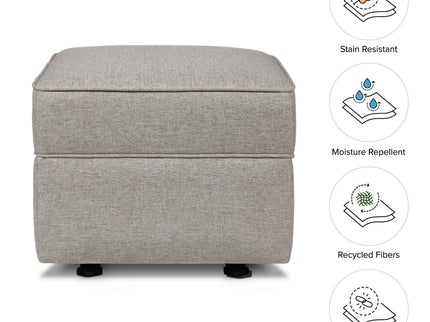 M17285PGEW,Namesake,Willa/Alden Gliding Ottoman in Performance Grey Eco-Weave