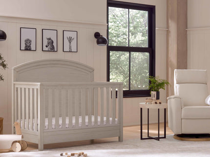 B26401WDF,Monogram by Namesake,Hemsted 4-in-1 Convertible Crib in White Driftwood