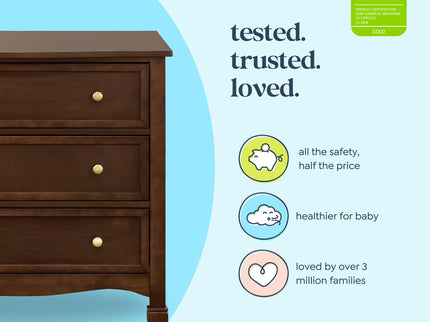 M5523Q,DaVinci,Kalani 3-Drawer Dresser in Espresso Finish