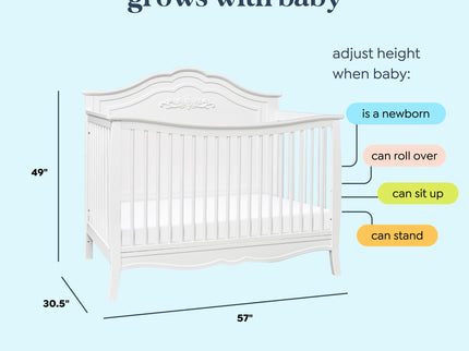 M20801W,DaVinci,Fiona 4-in-1 Convertible Crib in White