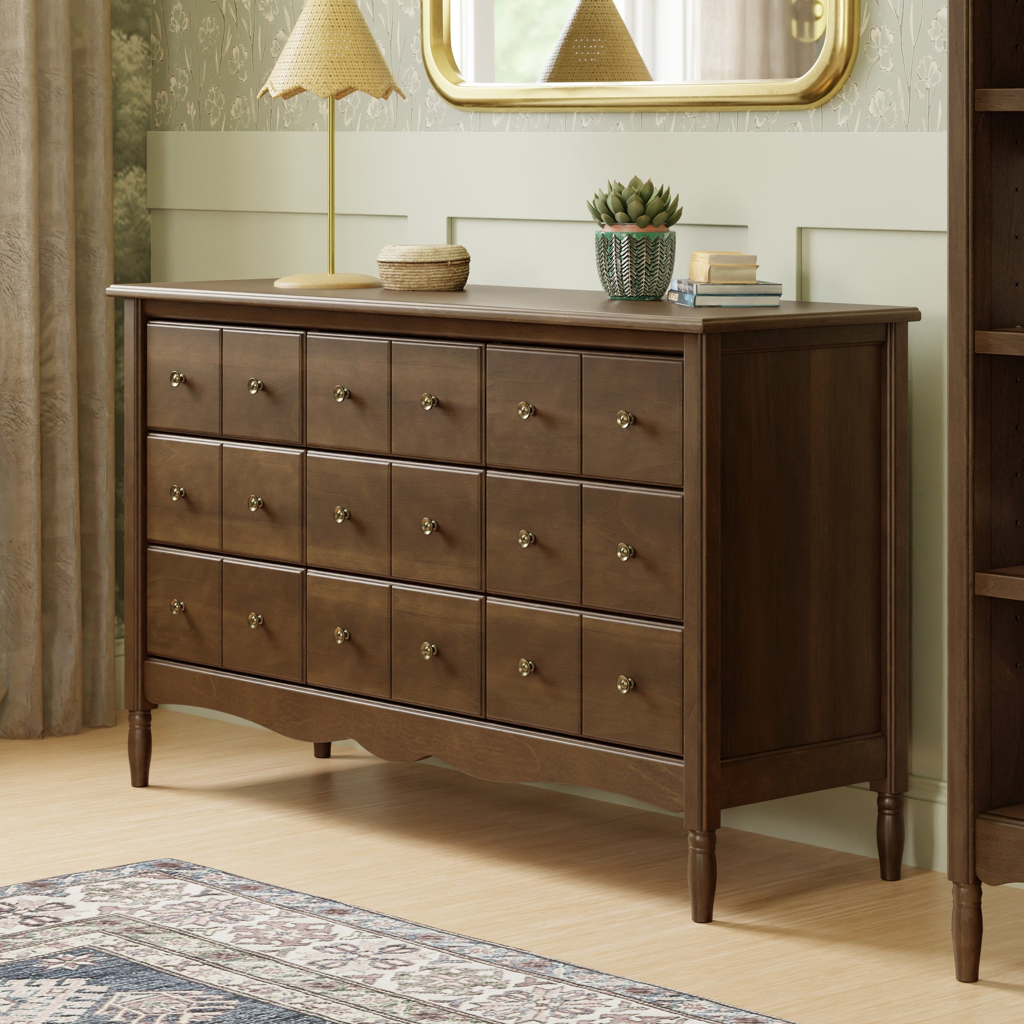 M7128NL,Namesake,Liberty 9-Drawer Assembled Dresser in Natural Walnut