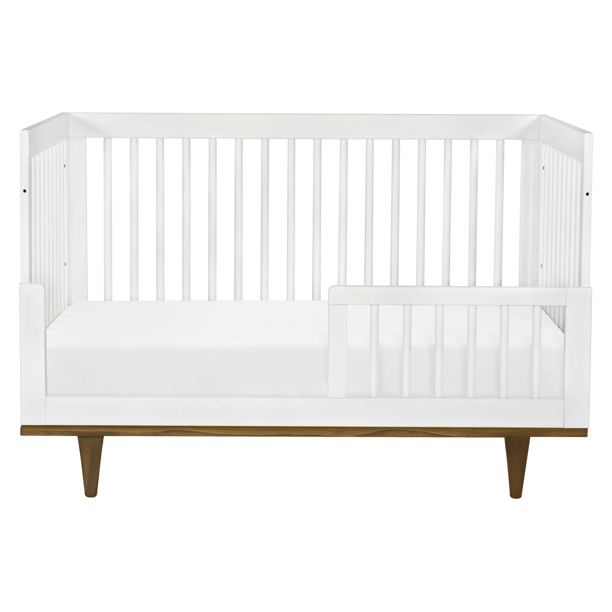 W4901WL,DaVinci,Marley 3-In-1 Convertible Crib in White Finish and Walnut Legs