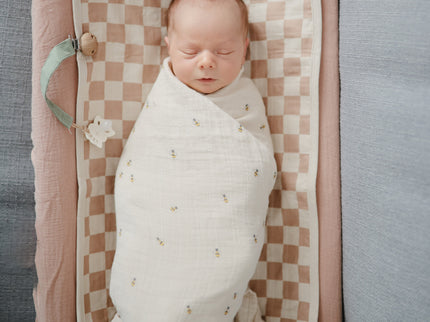 Mushie Organic Cotton Muslin Swaddle Blanket