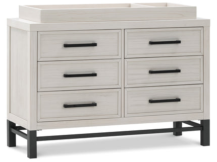 B25816WDF,Monogram by Namesake,Newbern 6-Drawer Assembled Dresser in White Driftwood