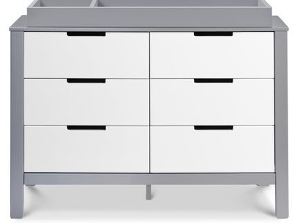 F11926GW,Carter's,Colby 6-Drawer Double Dresser in Grey and White