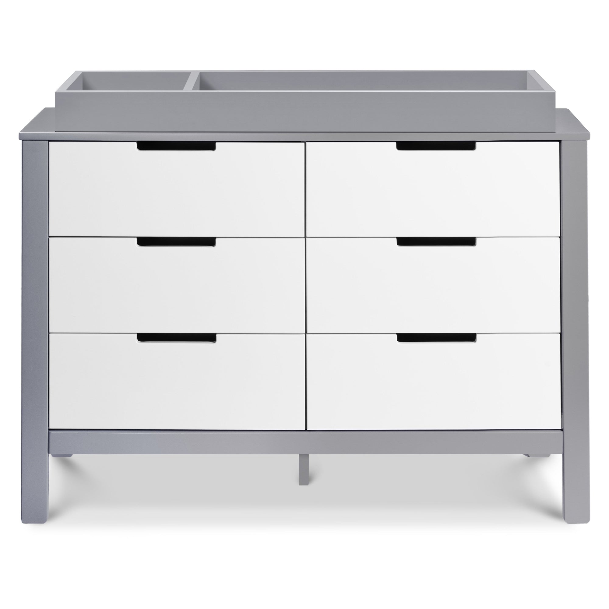 F11926GW,Carter's,Colby 6-Drawer Double Dresser in Grey and White