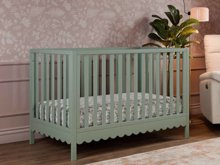 M27801LS,DaVinci,Sammy Scallop 4-in-1 Convertible Crib in Light Sage