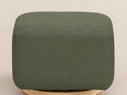 M26385OBLB,Babyletto,Kiwi Gliding Ottoman in Olive Boucle w/ Light Wood Base