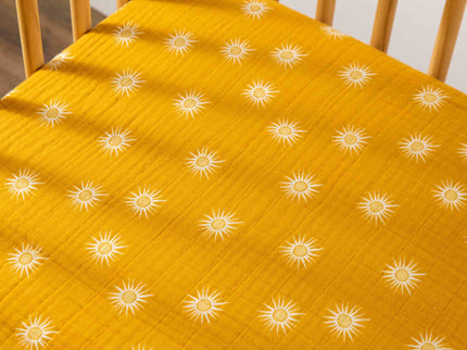 T26935,Babyletto,Golden Hour Muslin Crib Sheet in GOTS Certified Organic Cotton