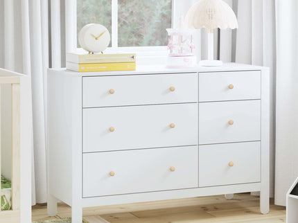F30326WNX,Carter's,Marisol 6-Drawer Dresser in White/Washed Natural