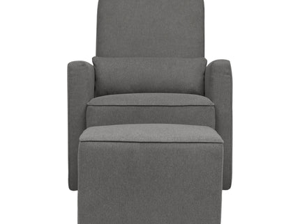 M11687GY,DaVinci,Olive Glider and Ottoman in Dark Grey Finish w/Dark Grey Piping