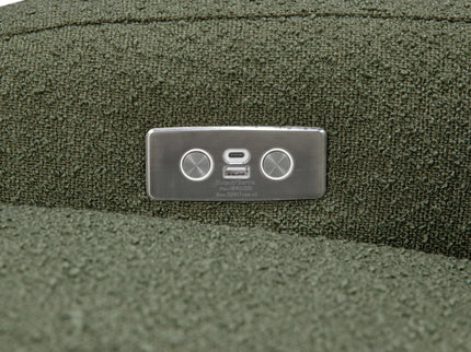 M23188OBLB,Babyletto,Nami Glider Recliner w/ Electronic Control and USB in Olive Boucle w/Light Wood Base