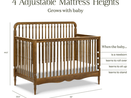 M7141NL,Namesake,Liberty 4-in-1 Convertible Spindle Crib in Natural Walnut