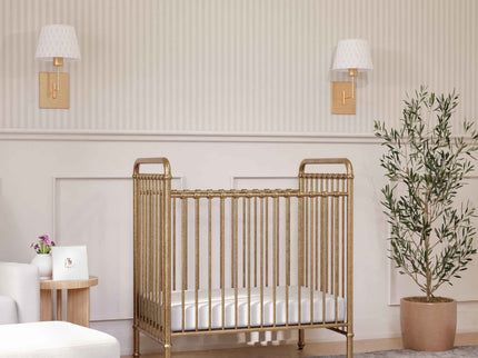 M15598VG,Namesake,Abigail 3-in-1 Convertible Mini Crib in Vintage Gold
