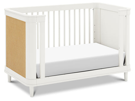 M23701RWHC,Namesake,Marin with Cane 3-in-1 Convertible Crib in Warm White and Honey Cane