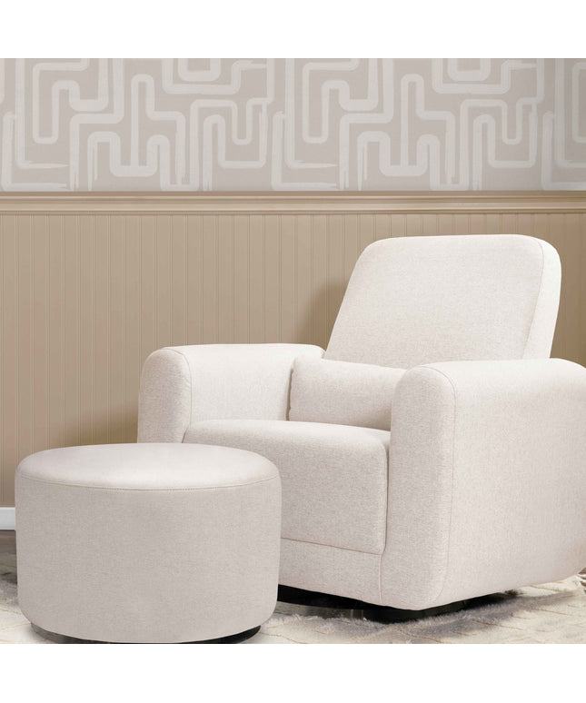 M10185PCMEW,Babyletto,Tuba Gliding Ottoman in Performance Cream Eco-Weave