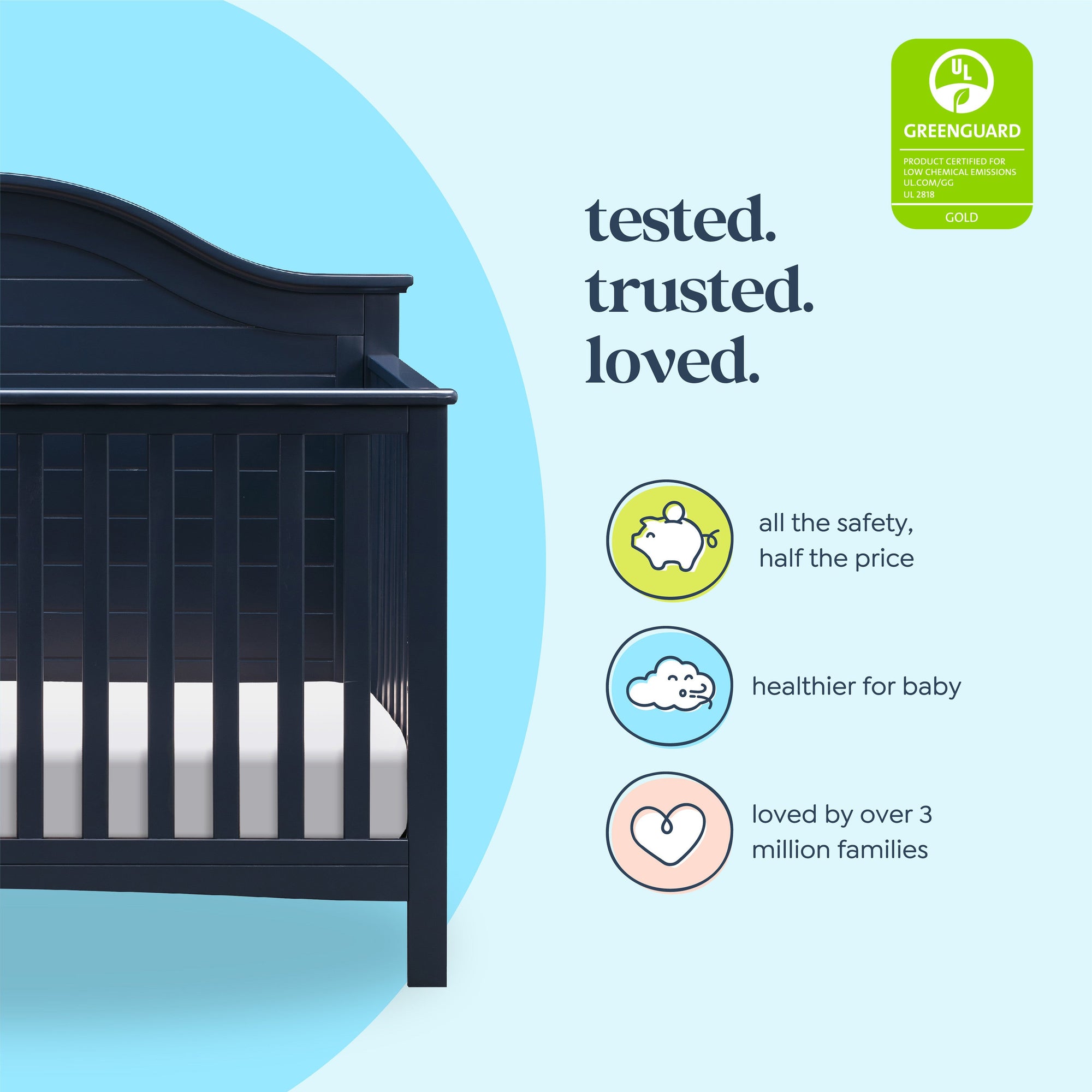 F16901V,Carter's,Nolan 4-in-1 Convertible Crib in Navy