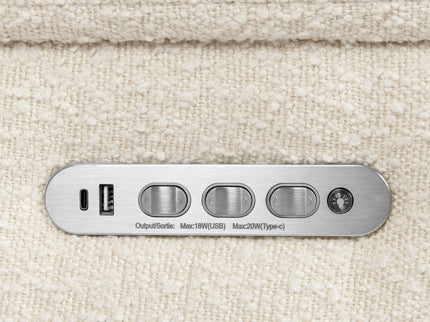 M17182PWB,Namesake,Willa Pro Power Glider Recliner w/ Power Lumbar in Performance Ivory Boucle