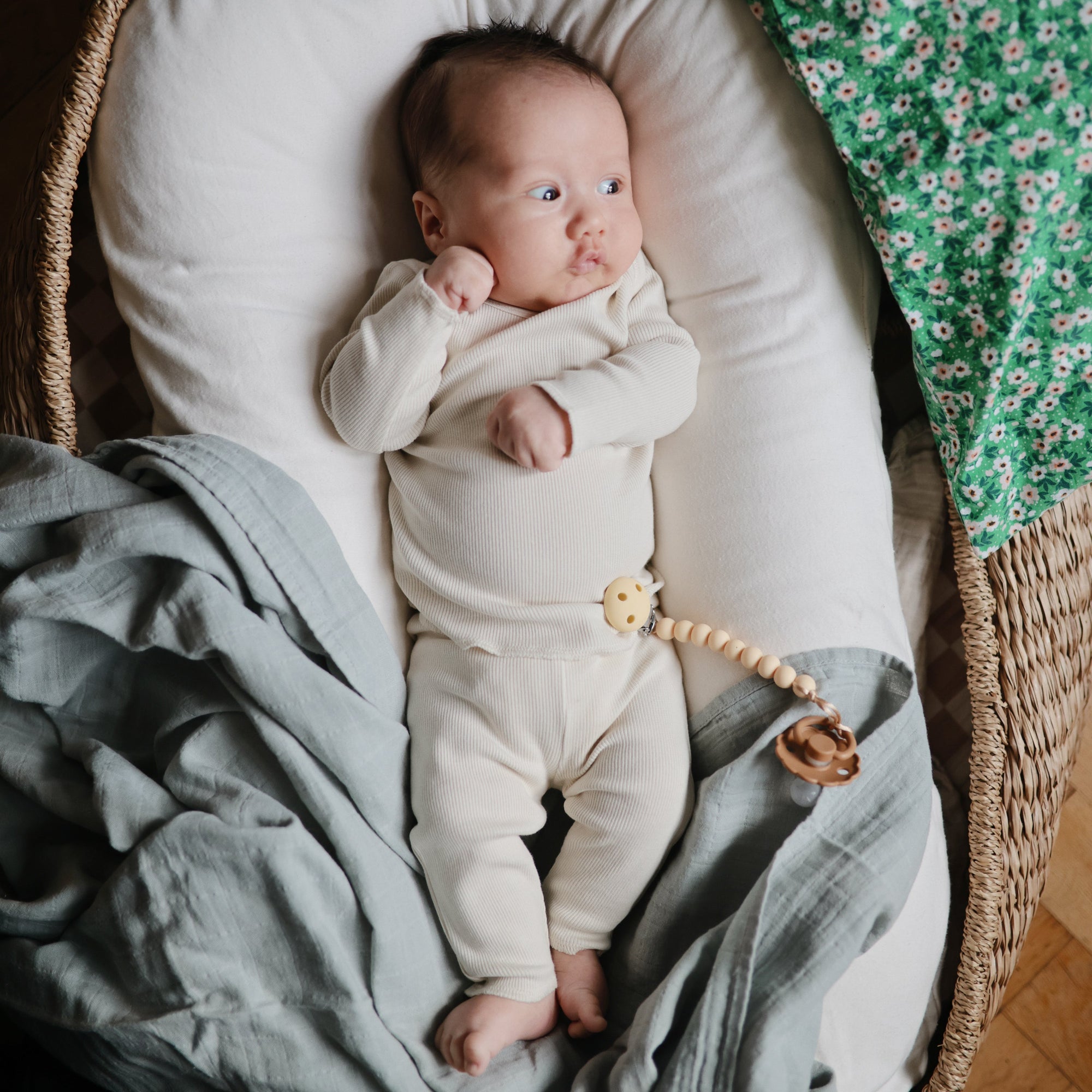 Mushie Organic Cotton Muslin Swaddle Blanket