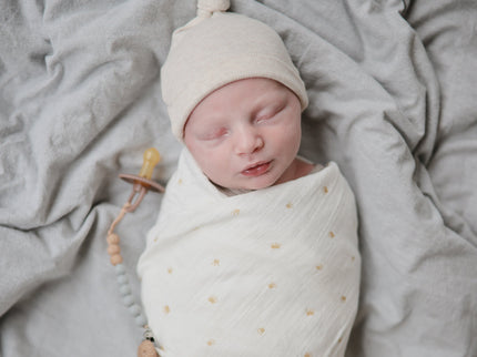 Mushie Organic Cotton Muslin Swaddle Blanket
