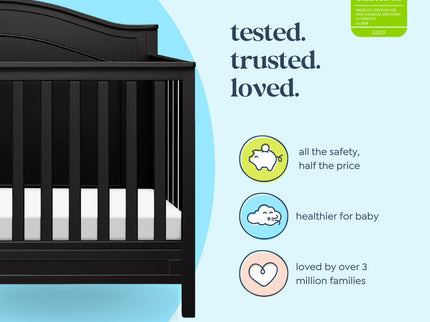 M12801E,DaVinci,Charlie 4-in-1 Convertible Crib in Ebony