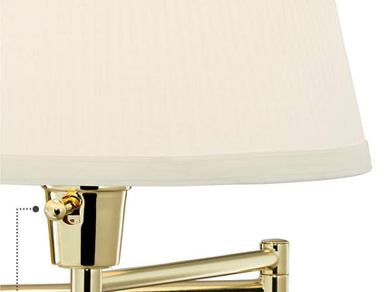 Barnes and Ivy Fredericks Traditional Brass Plug-In Wall Lamps Set of 2