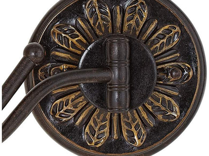 Barnes and Ivy Rosslyn Bronze Plug-In Swing Arm Wall Lamps Set of 2