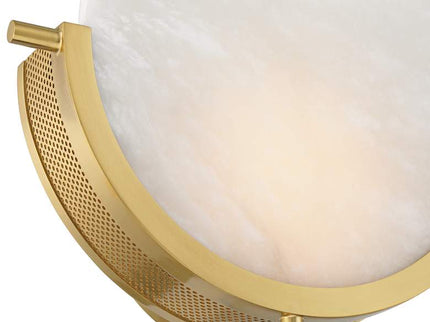 Barranco 9 1/2" High Warm Gold Alabaster LED Wall Sconce Set of 2