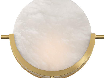 Barranco 9 1/2" High Warm Gold Alabaster LED Wall Sconce Set of 2