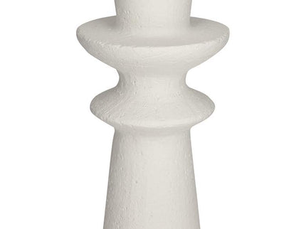 Baust 14 1/2" High White Ceramic Tiered-Top Decorative Vase
