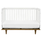 W4901WL,DaVinci,Marley 3-In-1 Convertible Crib in White Finish and Walnut Legs