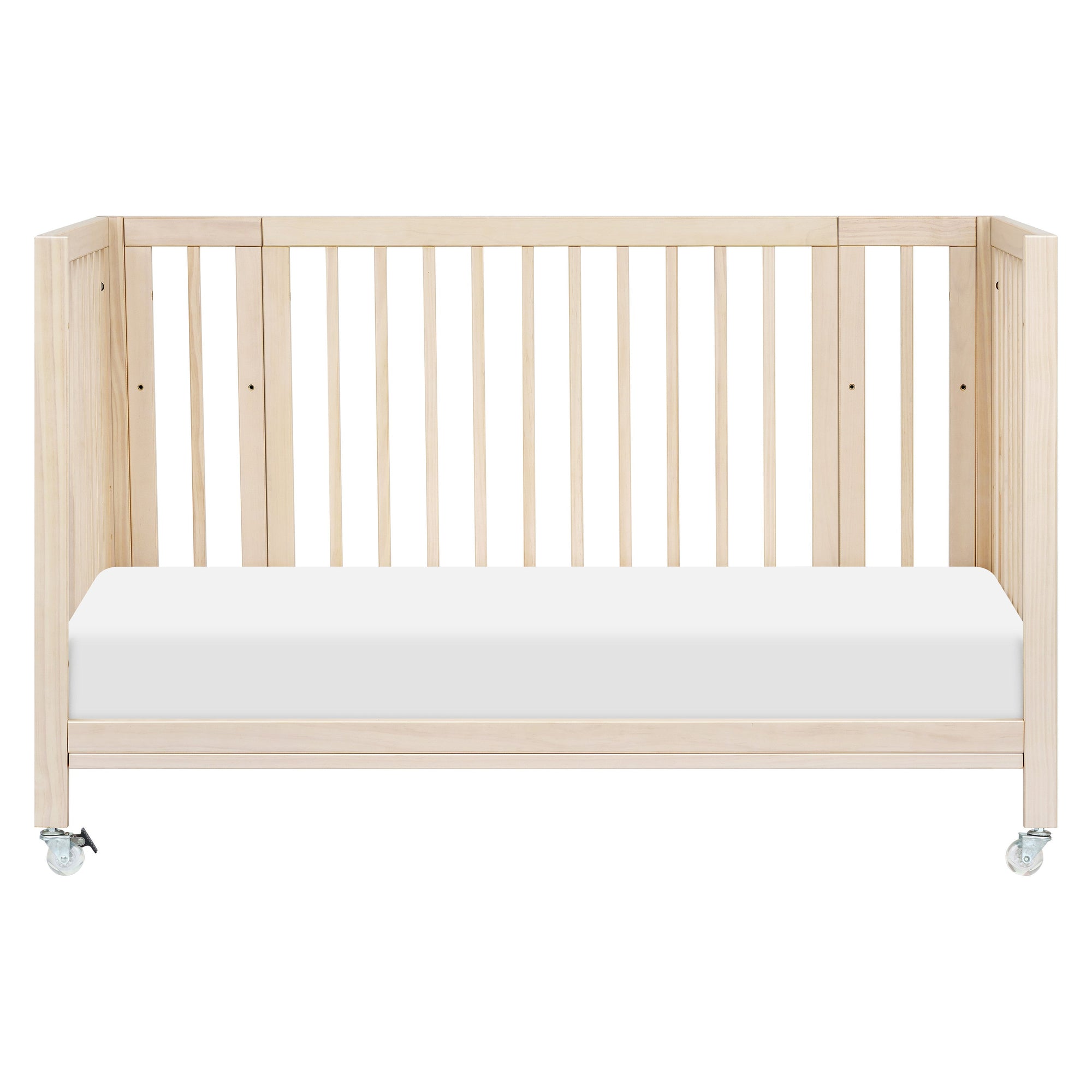 M30880NX,Babyletto,Rolli 9-in-1 Convertible All-Stages« Crib w/ Bassinet & Toddler Bed Kits in Washed Natural