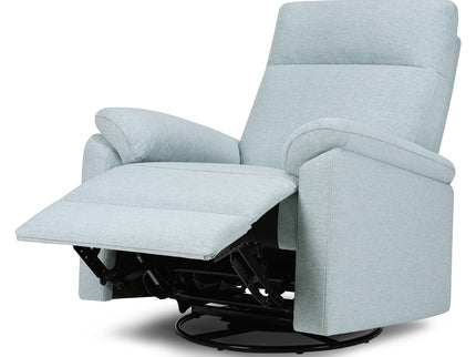 M24387HBL,DaVinci,Suzy Swivel Recliner in Heathered Blue