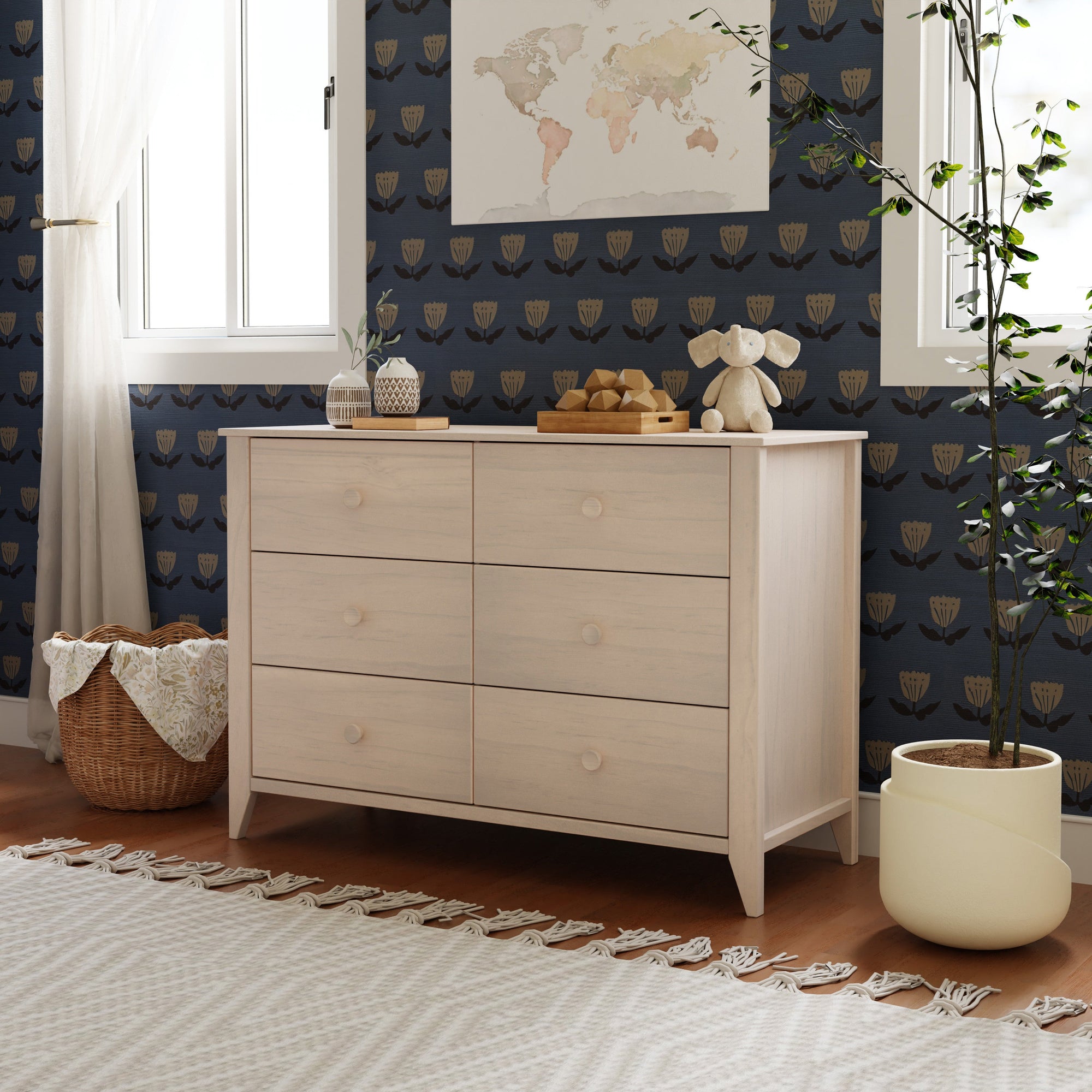 M10326NX,Babyletto,Sprout 6-Drawer Double Dresser in Washed Natural