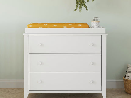 M10323W,Babyletto,Sprout 3-Drawer Changer Dresser in White Finish