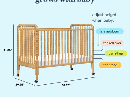 M7391HY,DaVinci,Jenny Lind Stationary Crib in Honey
