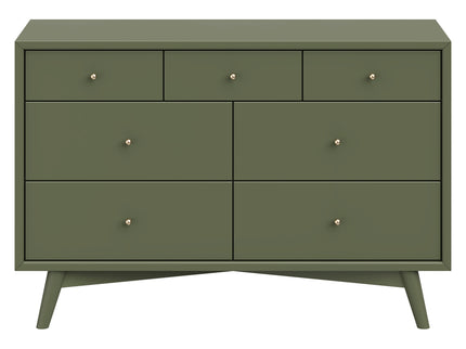 M15916OL,Palma 7-Drawer Double Dresser  Assembled in Olive