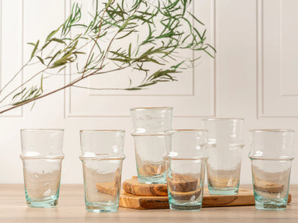 Moroccan Beldi Glassware - Set of 6