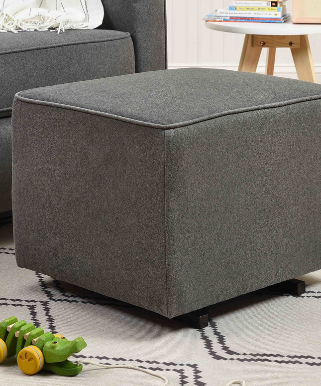 M13985GY,DaVinci,Davinci Universal Gliding Ottoman in Dark Grey Finish