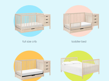F11991NX,Carter's,Colby 4-in-1 Convertible Crib & Changer Combo in Washed Natural