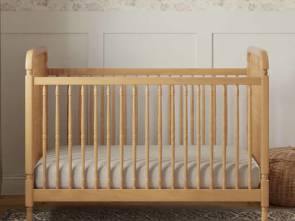 M7101HY,Namesake,Liberty 3-in-1 Convertible Spindle Crib w/Toddler Bed Conversion Kit in Honey