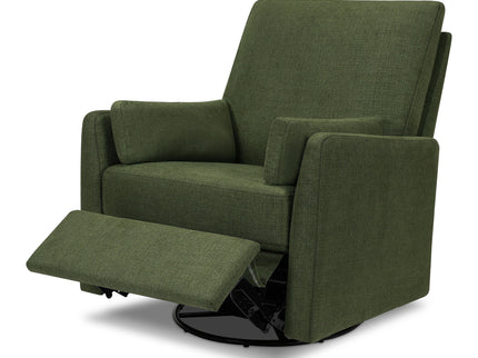 F24687PFGL,Carter's,Ethan Swivel Recliner in Performance Forest Green Linen