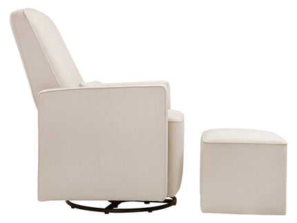 M11687CM,DaVinci,Olive Glider and Ottoman in Cream Finish w/Cream Piping