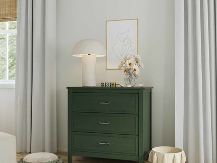 M12823FRGR,DaVinci,Charlie 3-Drawer Dresser in Forest Green