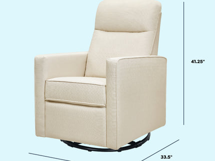 M19787NO,DaVinci,Gabby Pillowback Swivel Glider in Natural Oat