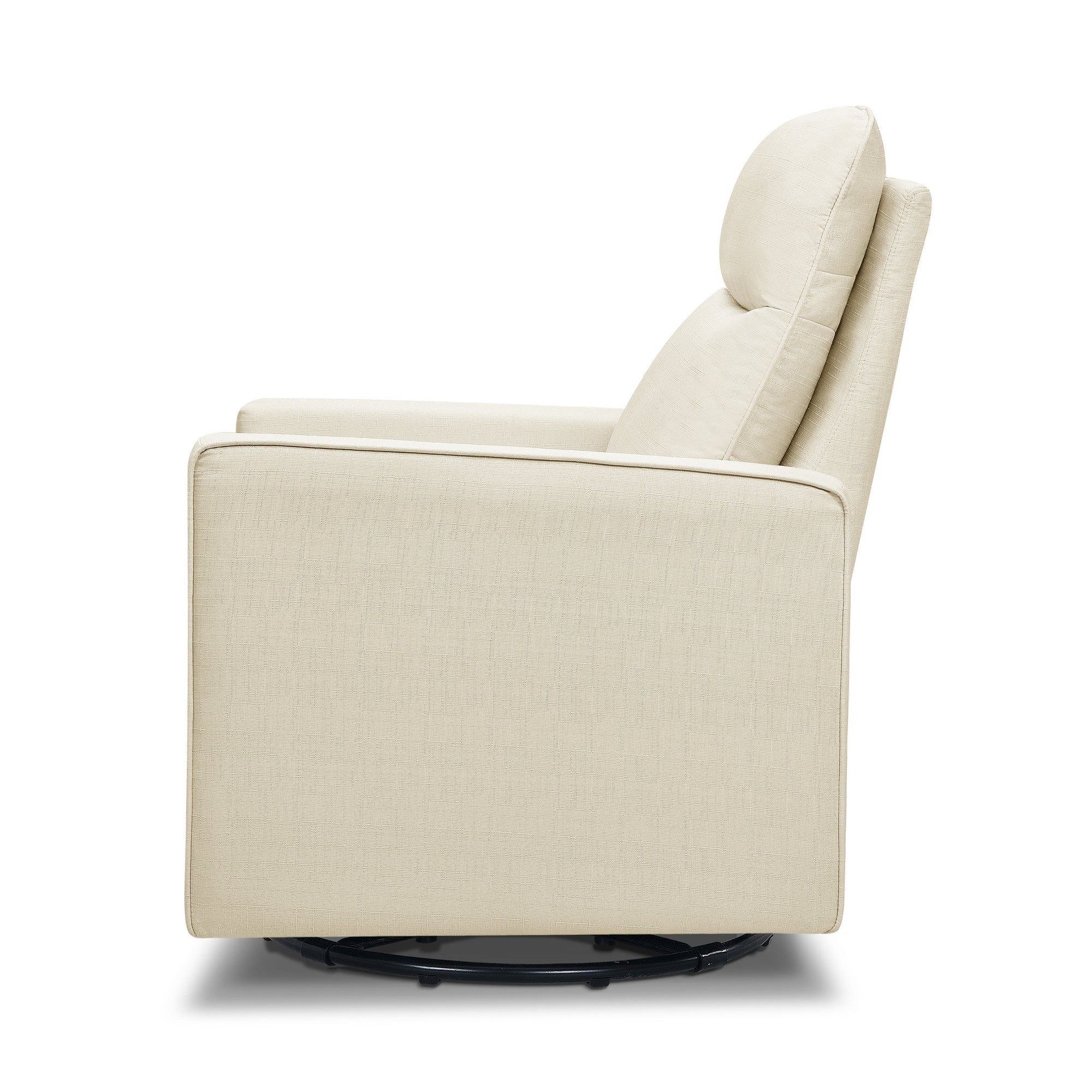 M19787NO,DaVinci,Gabby Pillowback Swivel Glider in Natural Oat