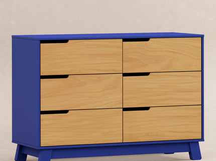 M4216CBTHY,Babyletto,Hudson 6-Drawer Double Dresser  Assembled in Cobalt and Honey