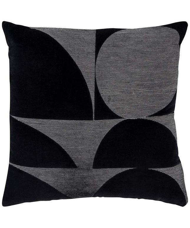 Black Geometric 20" x 20" Poly Filled Throw Pillow